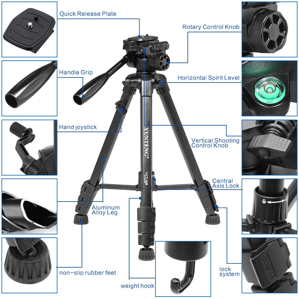 Chân máy ảnh (Tripod) Yunteng VCT 668 RM