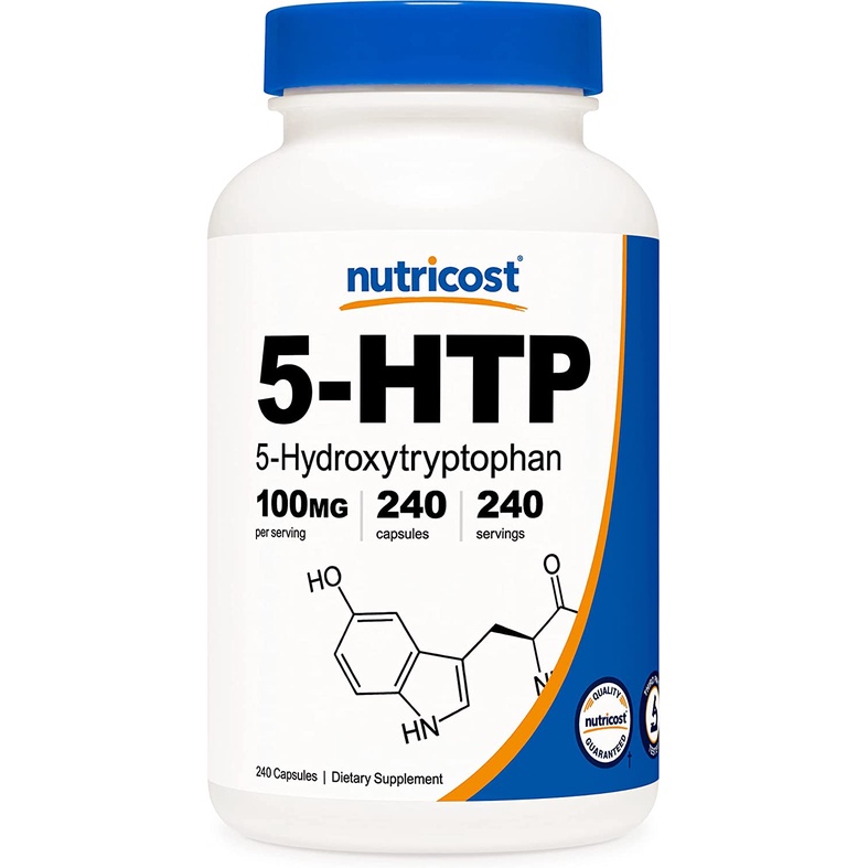Nutricost 5  HTP 100mg Thực Phẩm Bổ Sung Hỗ Trợ Giấc Ngủ Và Cải Thiện Tâm Trạng Tích Cực, Giảm Stress (240 Viên)