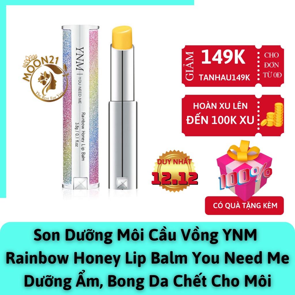 Son dưỡng, Son dưỡng môi cầu vồng YNM Rainbow Honey Lip Balm, dưỡng ẩm, mờ thâm