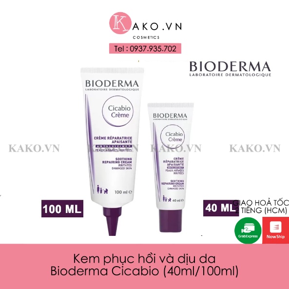 Kem phục hồi và dịu da Bioderma Cicabio (40ml/100ml)