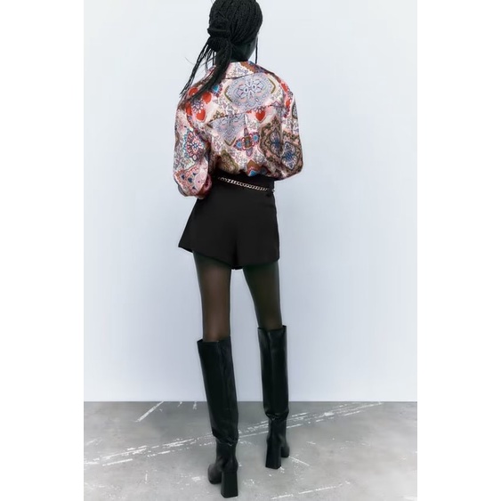 Zara Áo Sơ Mi Vải Lụa satin Thời Trang Mùa Hè Cá Tính 7969237