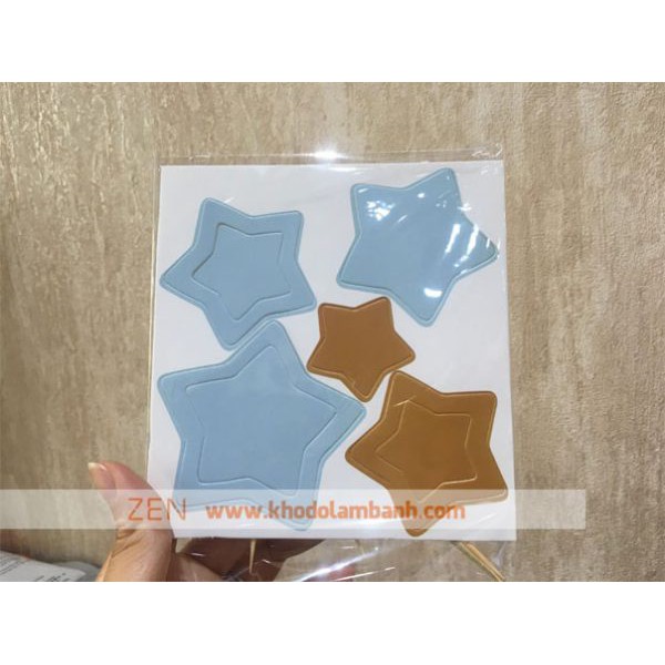 Topper trang trí bánh kem – Set 8 ngôi sao