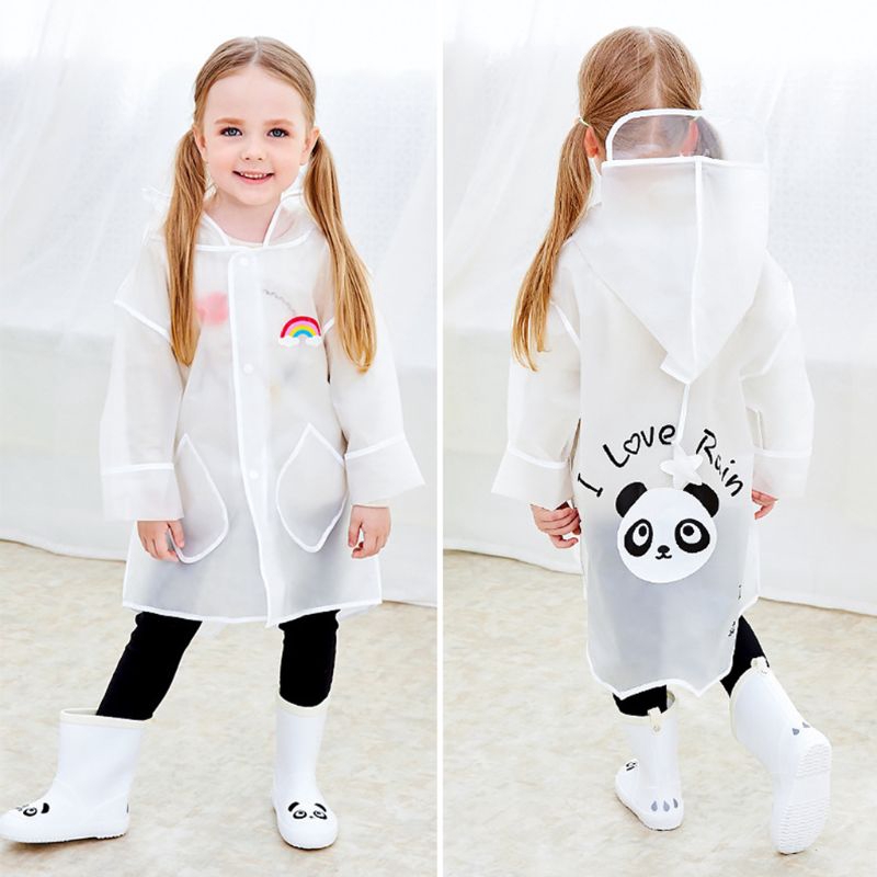 Mary☆Children Boys Girls Waterproof Rainwear Cute Kids Baby Transparent Poncho