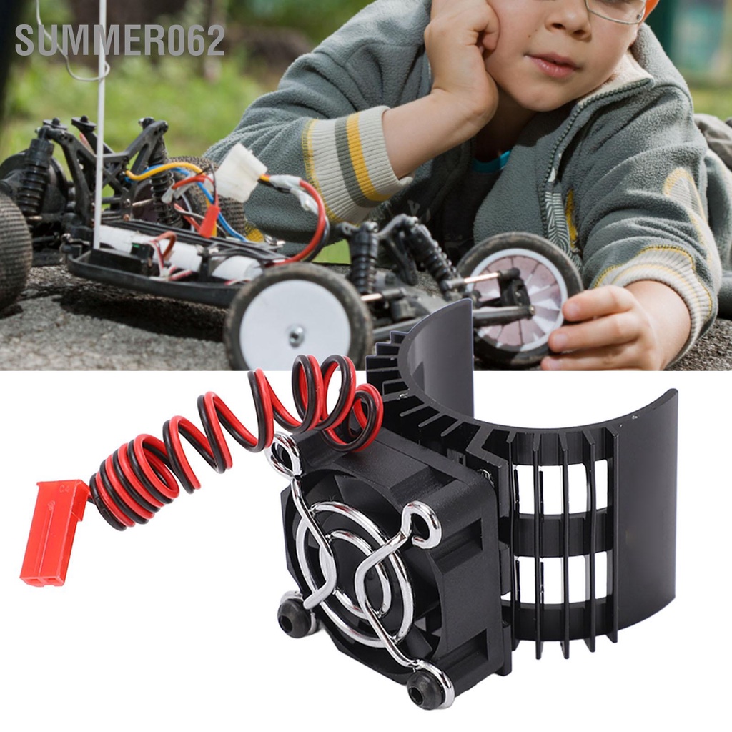 Summer062 Bộ tản nhiệt động cơ với quạt làm mát Hợp kim nhôm 36mm Phù hợp 540 550 chải 3650 3660 Không chổi than