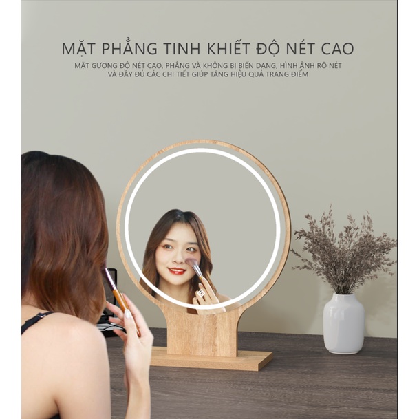 Gương đèn led, Gương led cảm ứng  decor phòng ngủ, phòng khách - GP214