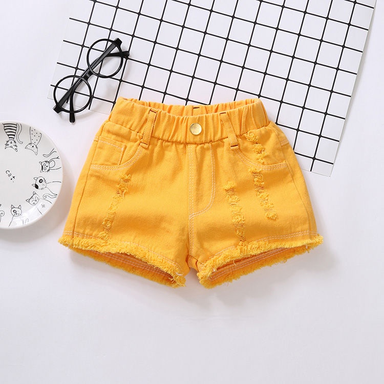 Quần Short Denim Mỏng Dáng Rộng Phong Cách Mới 2022 Cho Bé Gái
