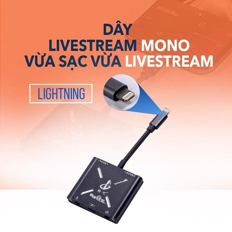 cục chuyển đổi Livestream đa năng (vừa sạc vừa live) dành cho IP/type-c