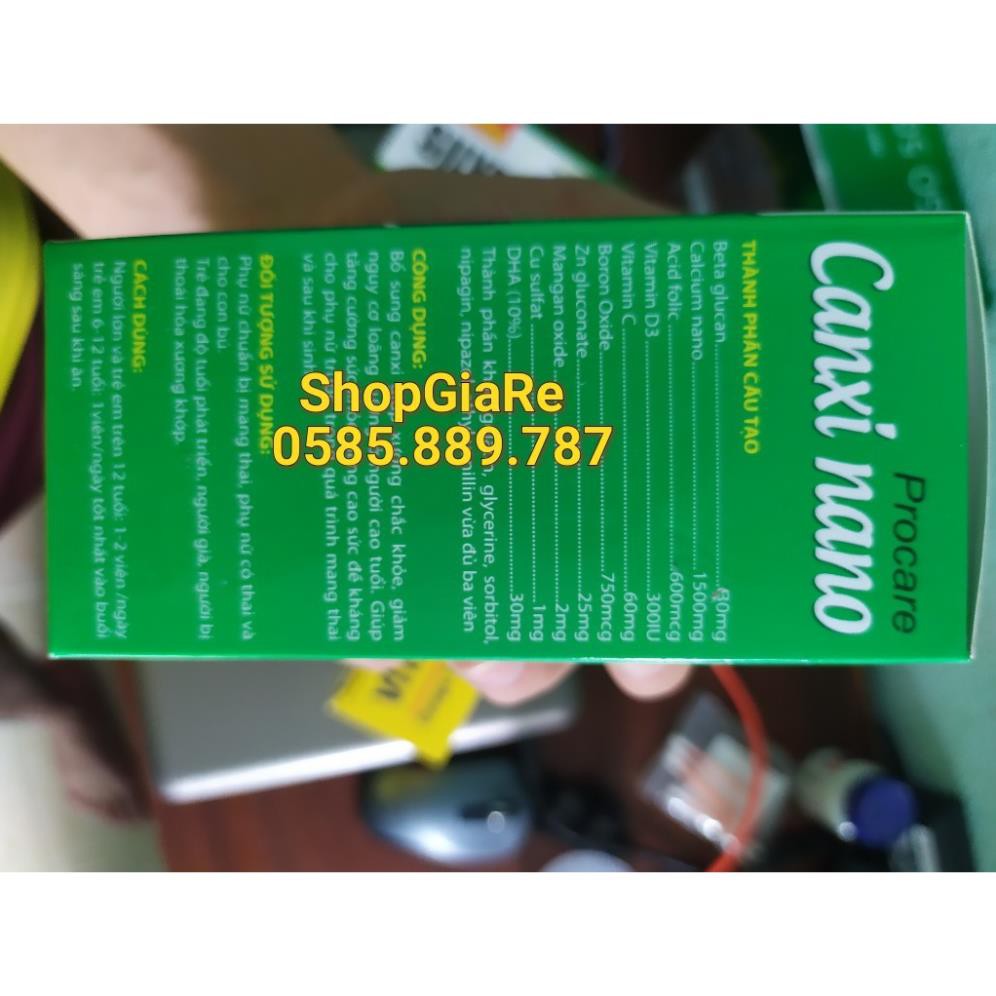 VIÊN UỐNG CANXI NANO Procare BỔ SUNG CANXI CHO PHỤ NỮ CHUẨN BỊ MANG THA LỌ 30 VIÊN | BigBuy360 - bigbuy360.vn