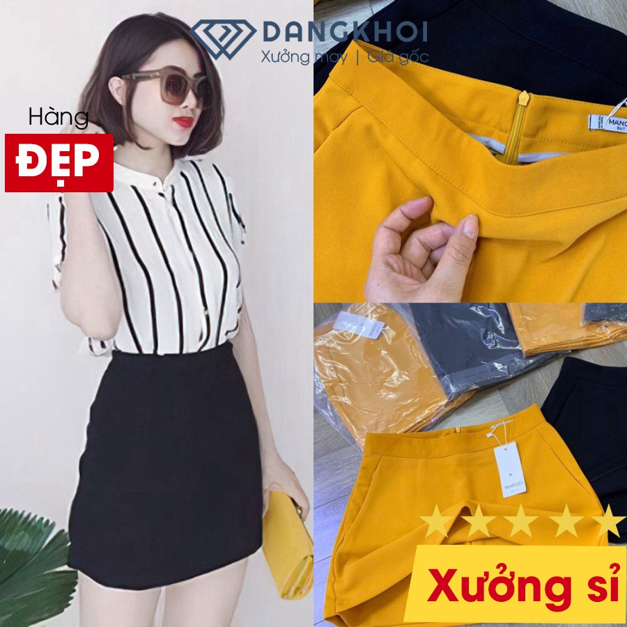 Quần Giả Váy ❤️Freeship❤️ Quần Short Giả Váy Chữ A Nữ Mới Màu Đen V089