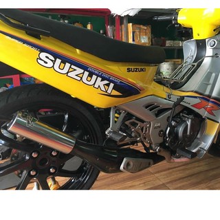 Tem Rời Suzuki Satria 2000 Xám Vàng - Tem 3 Lớp - Chất Lượng - Tặng Logo - Ver 2