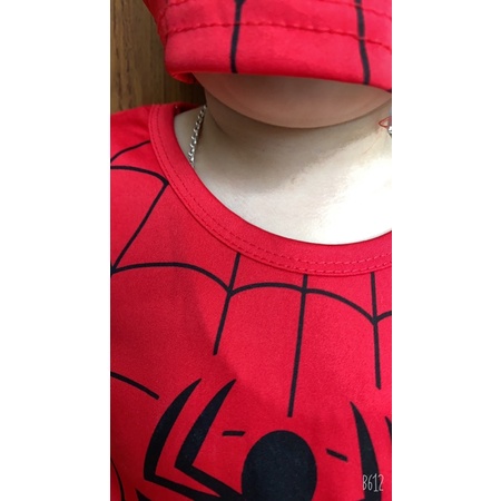 Quần áo siêu nhân Spider-Man tặng mặt nạ người nhện, bộ người nhện cho bé trai