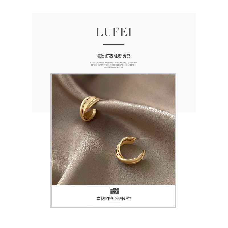 Khuyên Tai Tròn Thiết Kế Đơn Giản Tinh Tế Thời Trang