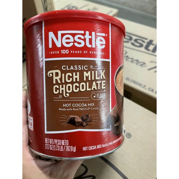 BỘT CACAO NESTLE CLASSIC  MILK CHOCOLATE HỘP 787g  hsd 2023