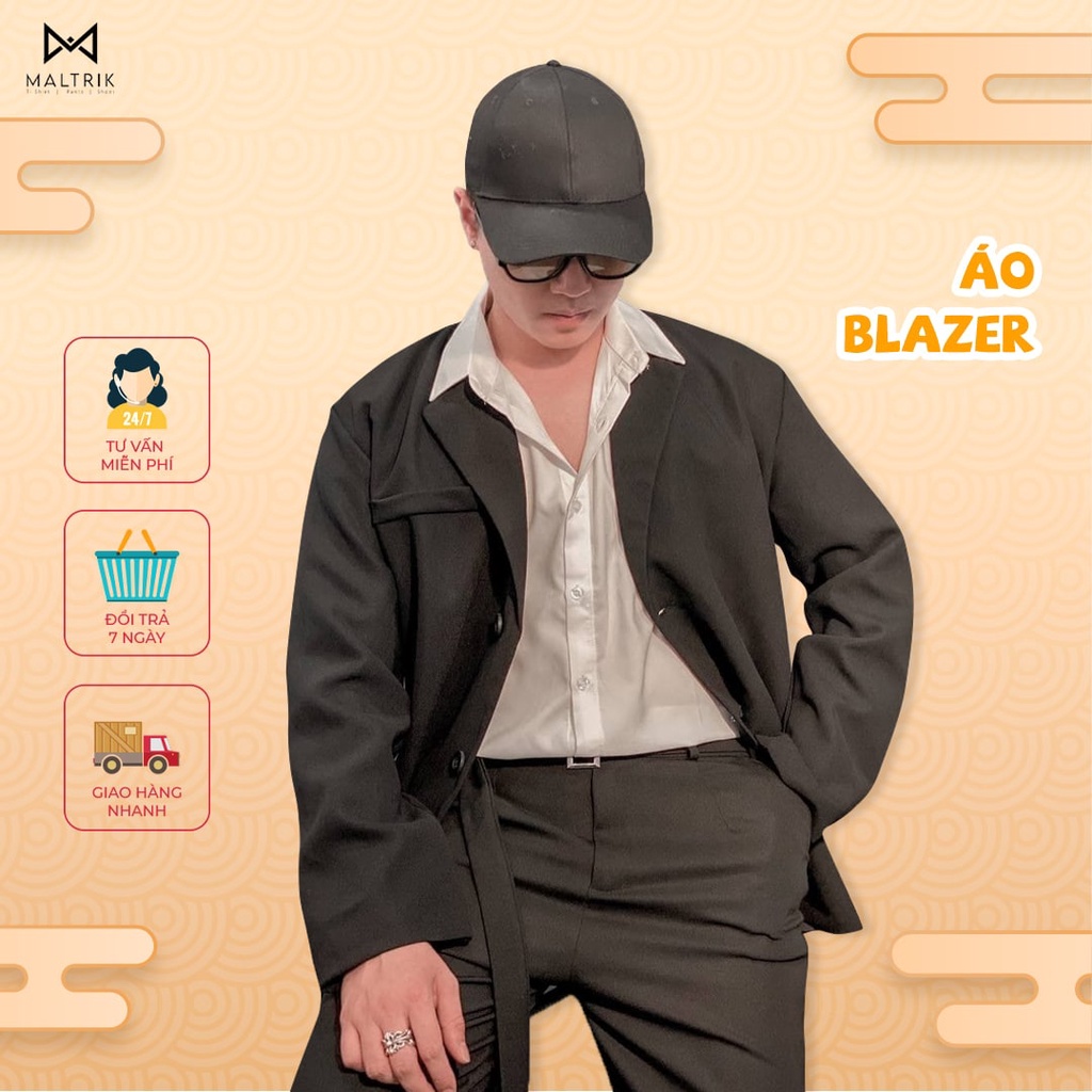 Áo khoác blazer đen dáng dài BIGSIZE phong cách Hàn Quốc lịch lãm sang trọng chất liệu tuyết mưa cao cấp có size lớn
