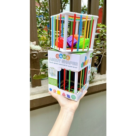 Đồ chơi giáo dục Montessori hộp đan dây cho trẻ sơ sinh đến 12th tuổi, hộp xúc giác rèn luyện giác quan cho bé nhỏ