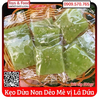 Kẹo Dừa Non Dẻo Mè vị Lá Dứa
