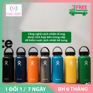 Bình Giữ Nhiệt Chân Không Miệng Rộng Vỏ Rơm, Bình Cách Nhiệt Thép Không Gỉ, Chai Nước Miệng Rộng Thể Thao Hydro Flash 94