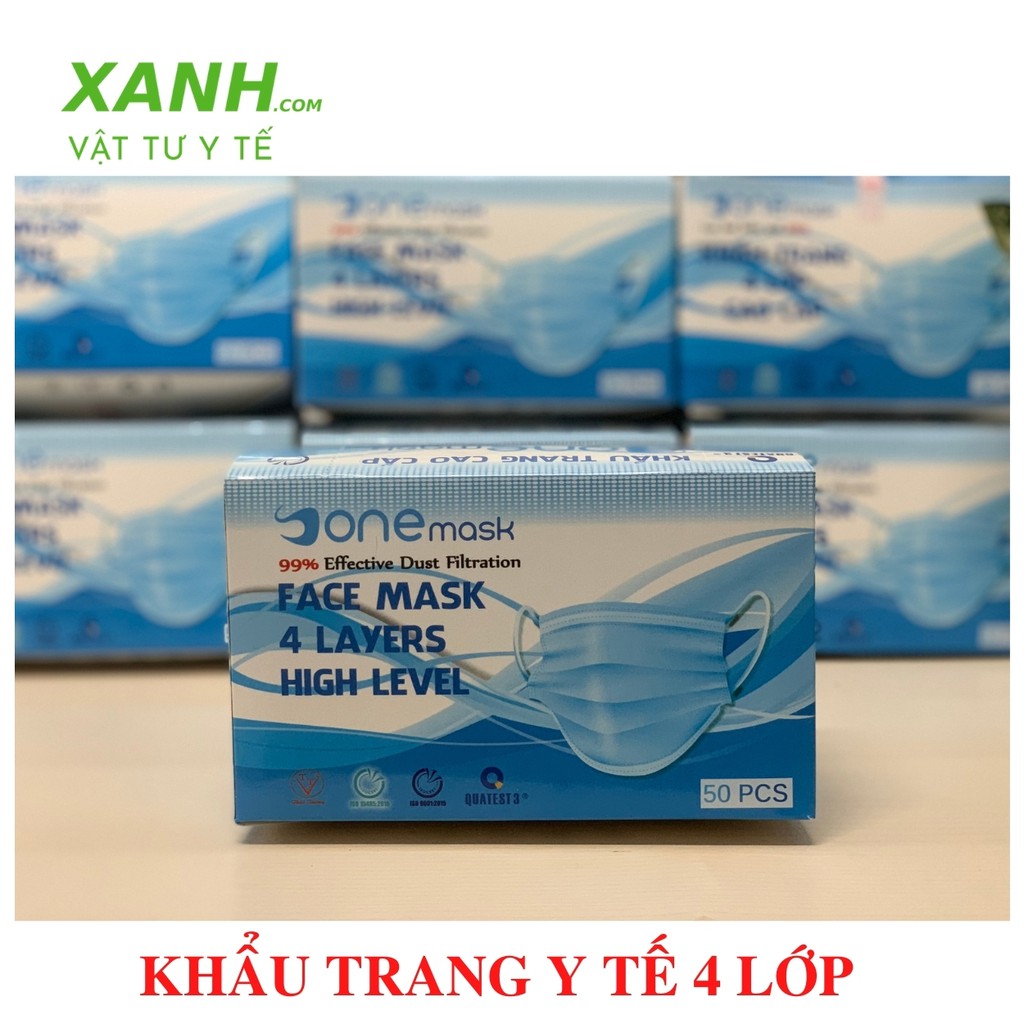 Khẩu Trang Y Tế 4 Lớp ( Hộp 50 cái)