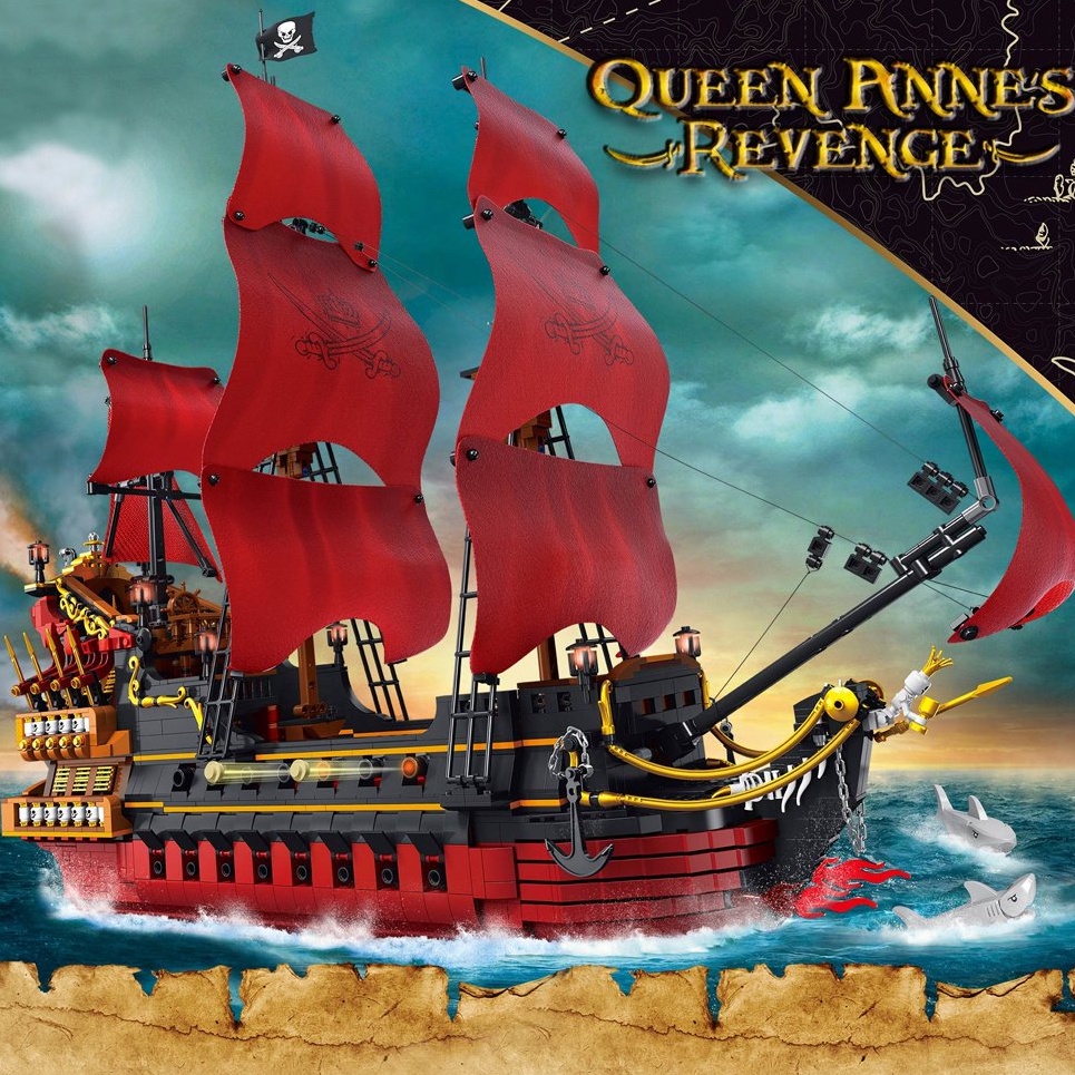 Đồ chơi lắp ráp mô hình Moc Queen Pirates Revenge DK 6002 Tàu Sự Trả Thù Của Nữ Hoàng Anne CỠ LỚN