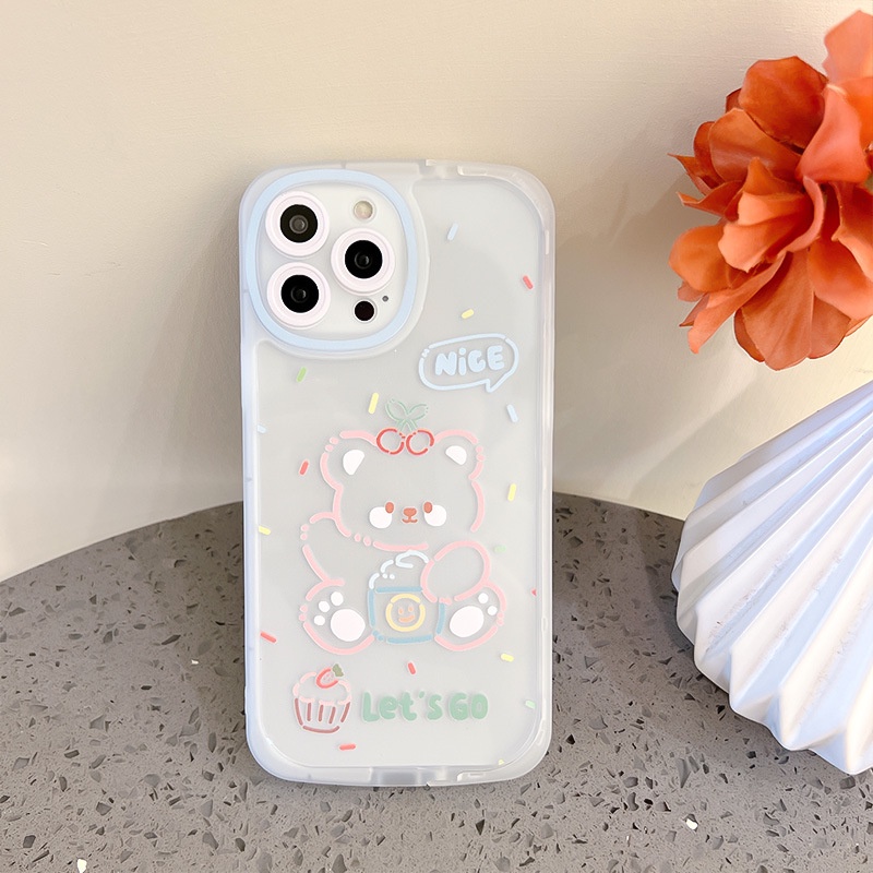 Ốp Điện Thoại Hình Gấu Dễ Thương Cho iphone7 / 7plus / 8 / 8plus / xs / 11 / 12 / 13 / 14 / pro / max / plus / promax