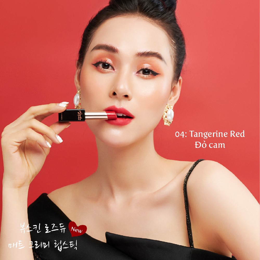 Son lì Beauskin Rosedew Matte Creamy Lipstick 04 3.5g