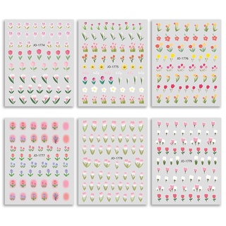 sticker mẫu hoa trang trí dán móng tay nail