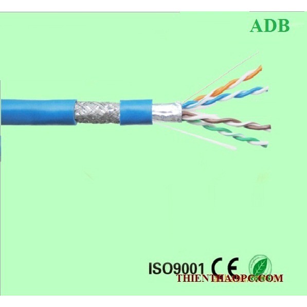 Dây Cáp Mạng ADB Cat5E SFTP 305M ( Xanh ) Bọc Bạc