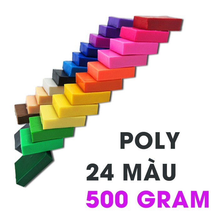 Đất Sét Nung Polymer Plastic Hộp 24 Màu