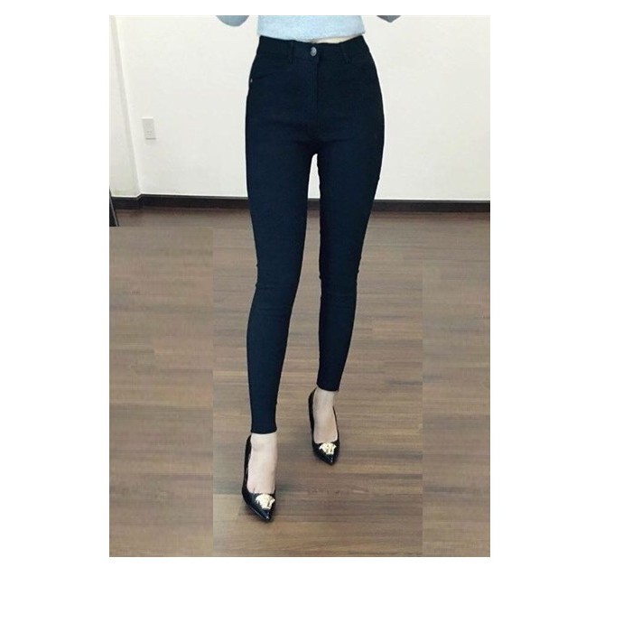 Quần dài TREGGING KAKI GIẤY nữ MÀU ĐEN CHẤT GIÃN SIÊU TỐT PLLI-N30