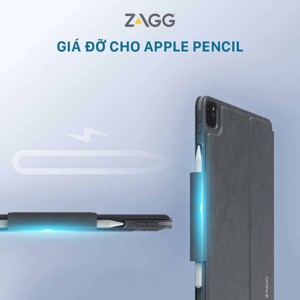 Ốp lưng kèm bàn phím ZAGG Pro Keys iPad Pro 12.9 inch 103407963 Hàng chính hãng