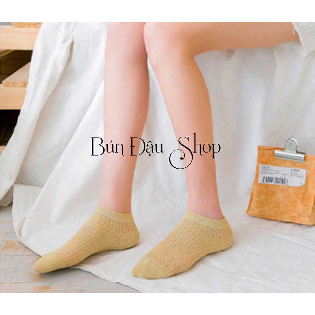 Combo 10 Đôi Tất Lưới Nữ Cổ Ngắn Thông Hơi