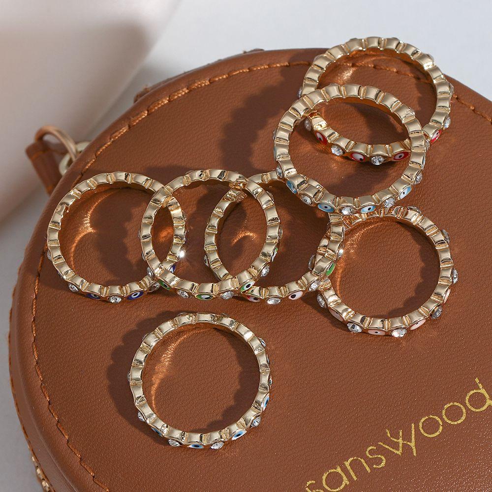 Nhẫn Tráng Men Hình Trái Tim Cổ Điển Ngọt NgàoTrang Sức Thời Trang