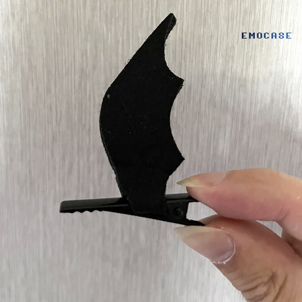 1 Cặp Kẹp Tóc Hình Dơi Đen Bằng Thép Không Gỉ