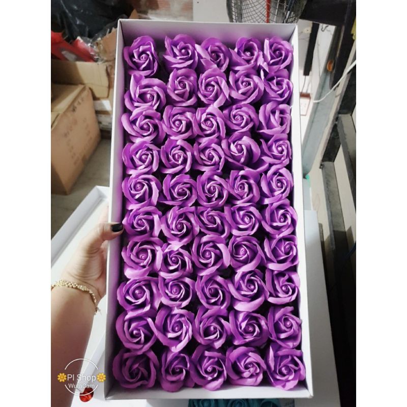 Hộp 50 bông hoa hồng sáp thơm hàng Vip loại 1 bông to /PM shop