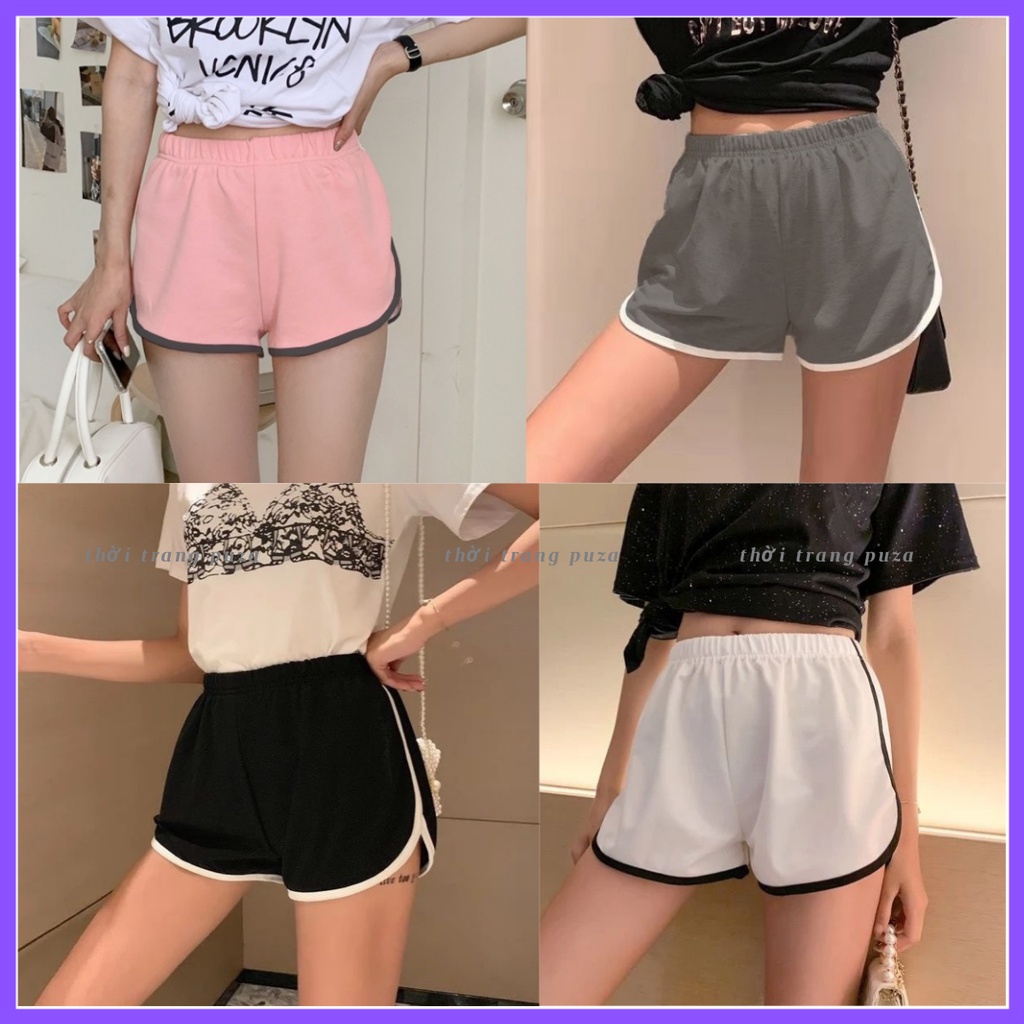 Quần đùi nữ mặc nhà,quần đùi nữ dáng ngắn vải cotton co dãn 4 chiều,phù hợp chơi thể thao | BigBuy360 - bigbuy360.vn