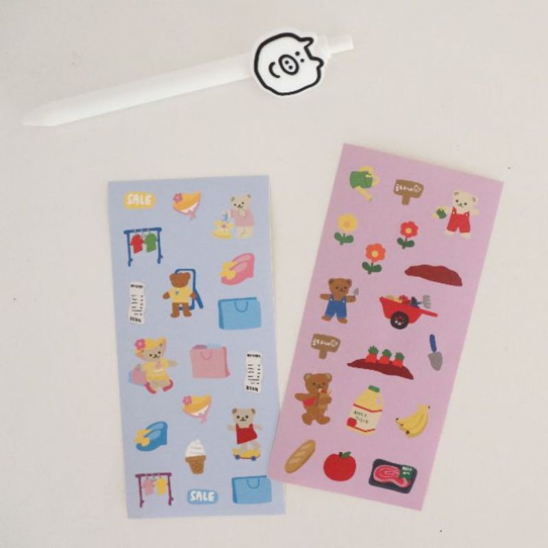 Stickers trang trí các chú gấu ngộ nghĩnh