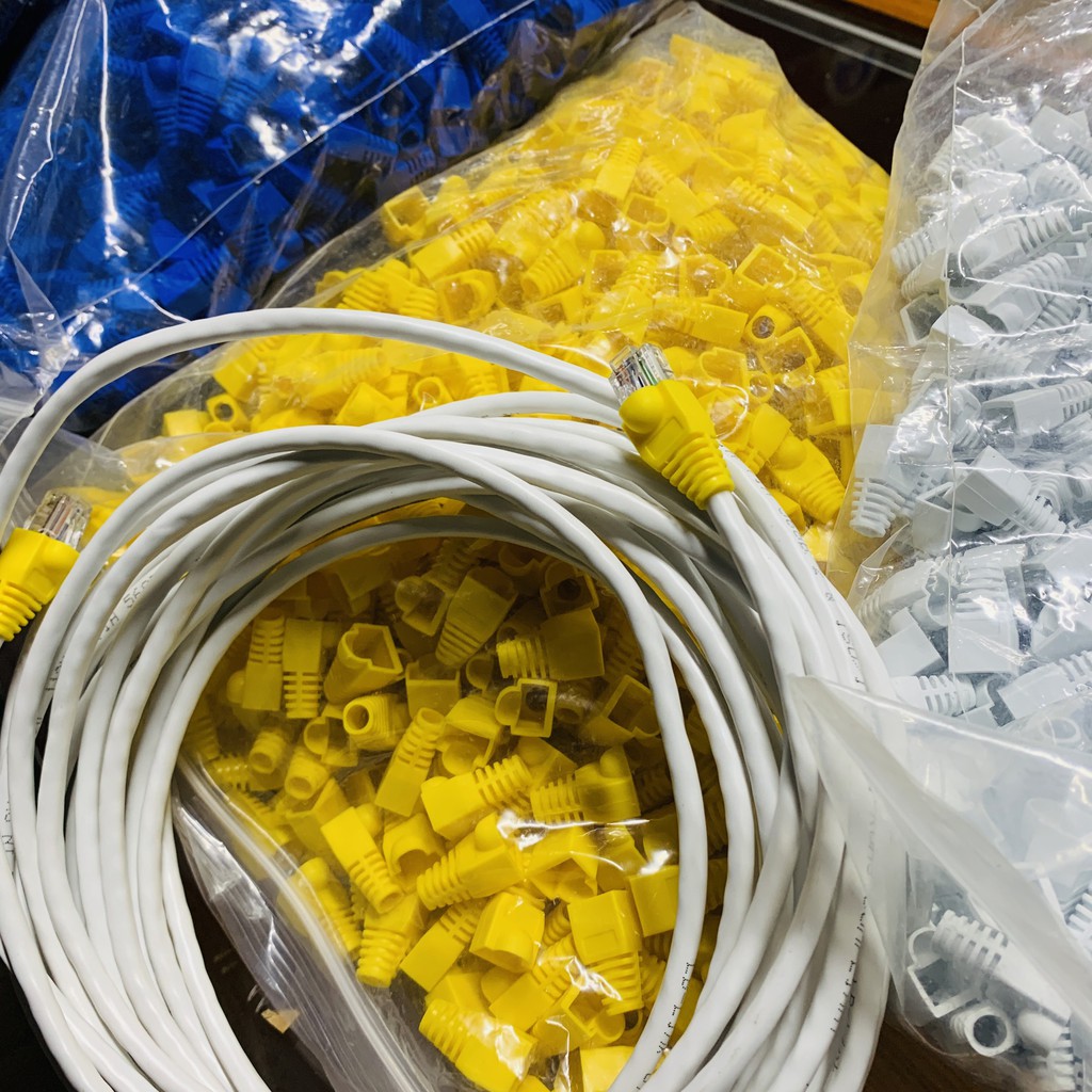 Dây mạng lan cat 6 bấm sẵn 2 đầu dùng cho máy tính, laptop, wifi chính hãng