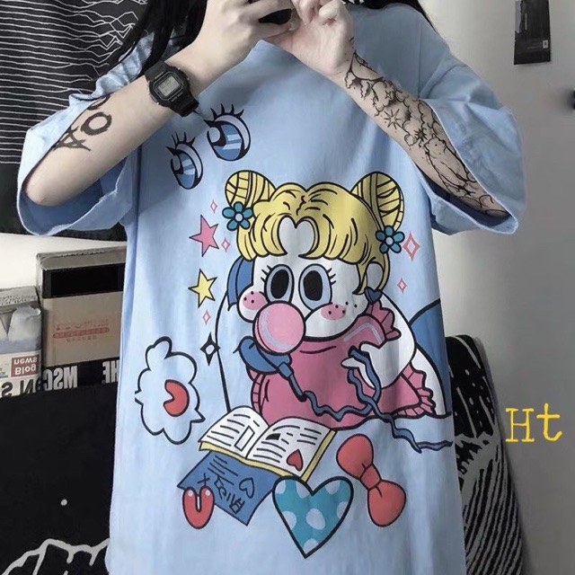 Áo phông Thuỷ thủ điện thoại chất tici H2B878