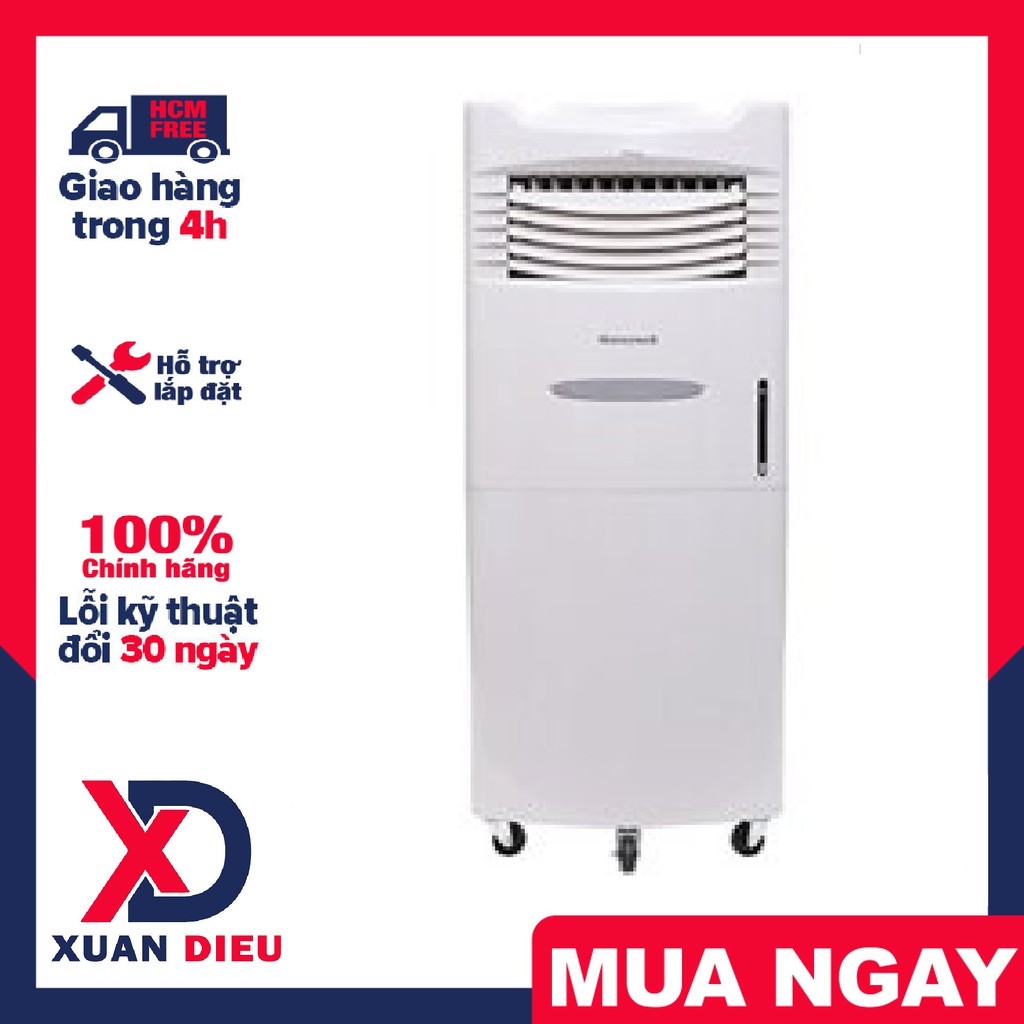 Quạt điều hòa Honeywell CL604AE Tấm lọc không khí Carbon, bảo vệ sức khỏe. Dung tích 60 lít, sử dụng hơn 9 tiếng.