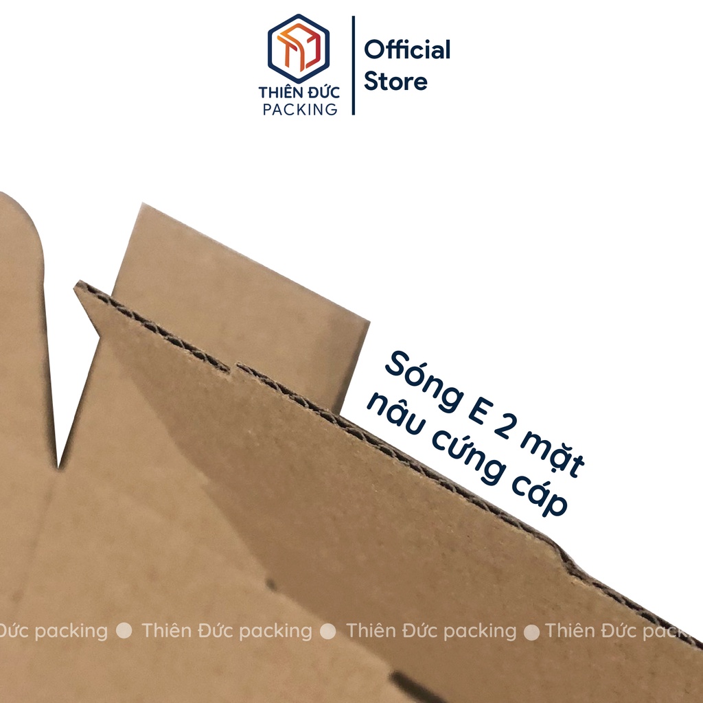 Combo 50 hộp carton nắp gài 30x20x6 thùng nắp cài trơn bằng bìa giấy catton đựng quần áo, túi totte, đóng hàng