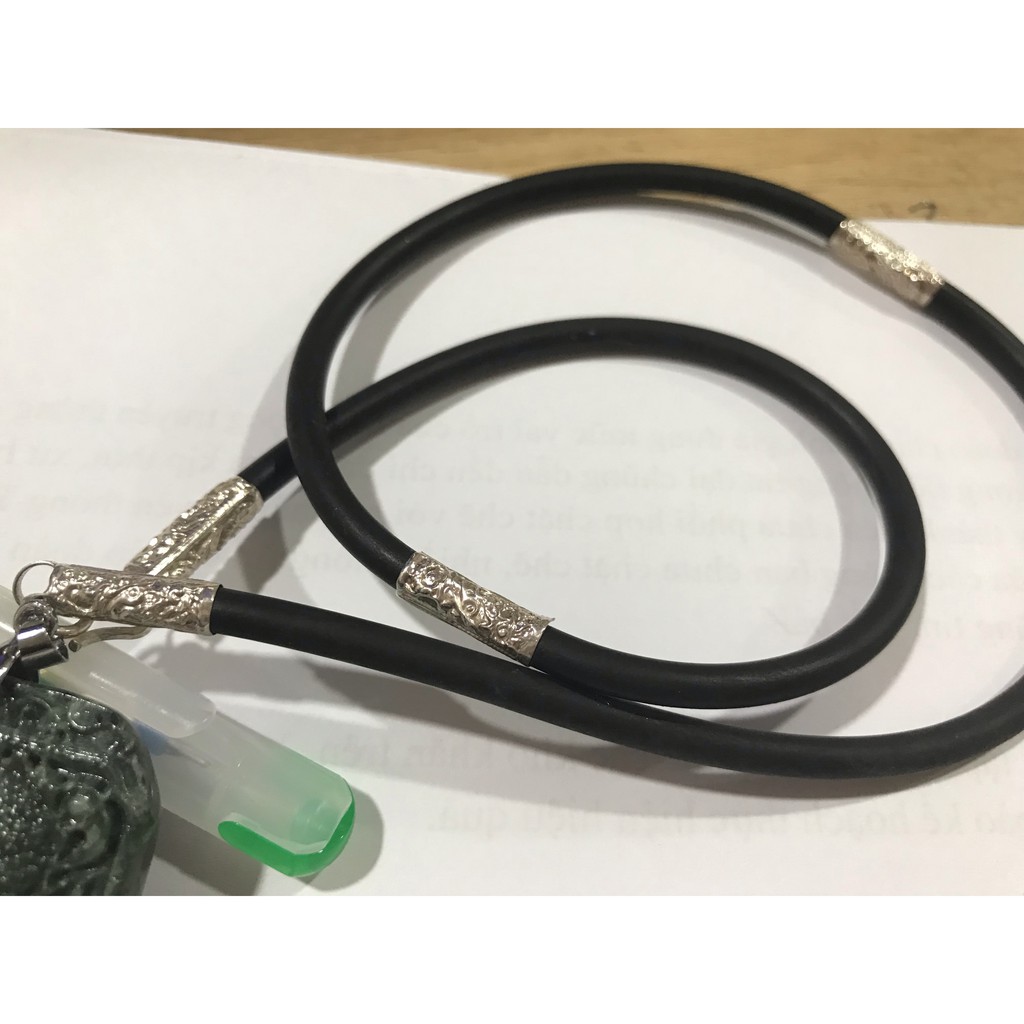 Dây đeo cao su bọc bạc đầu rồng
