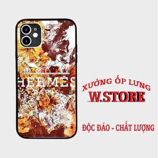 Ốp Lưng thời trang Hermes ốp điện thoại hermes hình hoa cực sang trọng dành cho Iphone 5 đến 12 promax BRD20210132