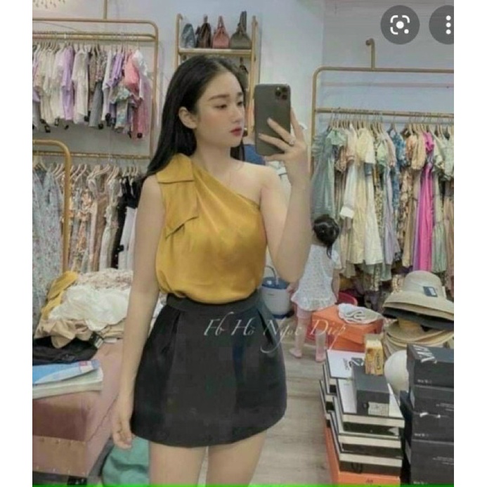 ÁO LỆCH VAI PHI LỤA