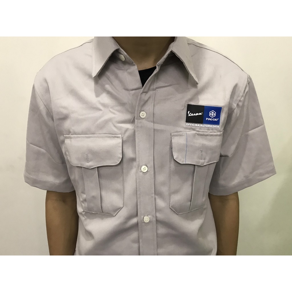 Đồng phục sữa xe piaggio xám