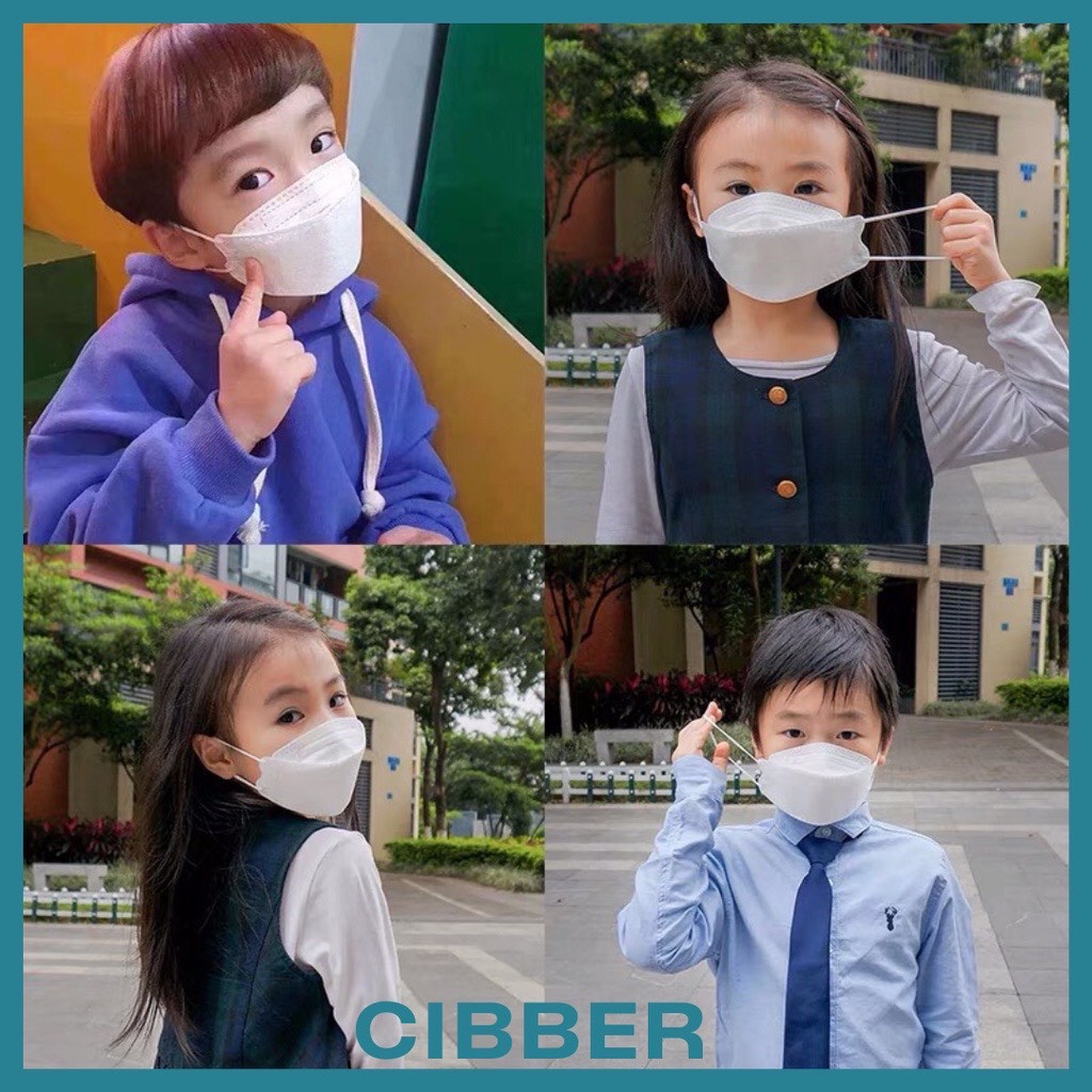(Gói 10 Chiếc) Khẩu Trang 4D Cho Bé KF94 - Bảo về sức khỏe Kháng Khuẩn, Chống Bụi Mịn PM 2.5