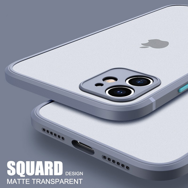 Ốp Điện Thoại Bảo Vệ Camera Hình Vuông Đơn Giản Cho Iphone 12 11 Pro Max Xs Max Xr X 8 7 Plus