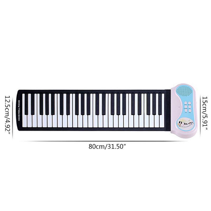 YOUN*  37 Keys Roll Up Portable Electronic Keyboard Piano Flexible Kids Piano Keyboard with Speaker