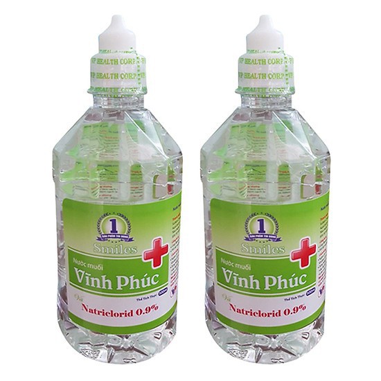 Nước muối sinh lý Vĩnh Phúc Natriclorid 0.9% (500ml - 1000ml)