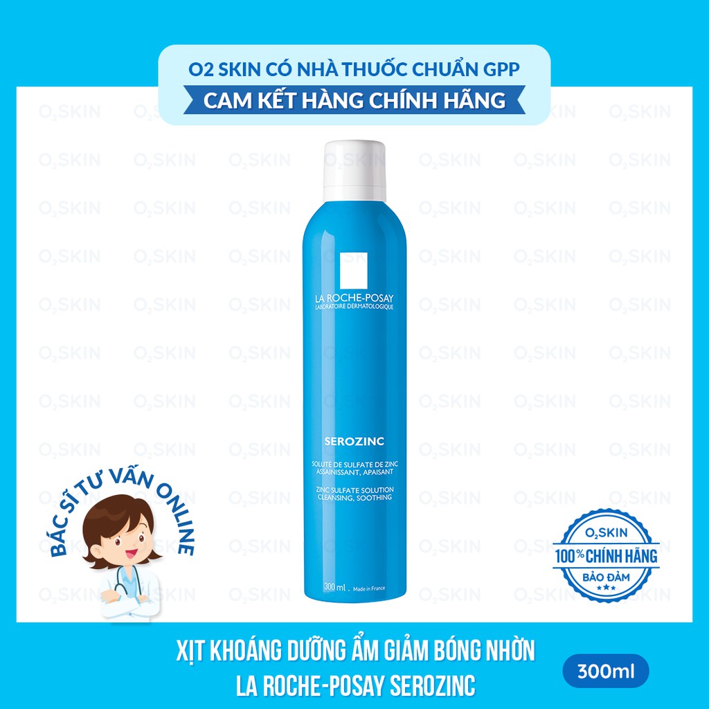 XỊT KHOÁNG 🦋 GIẢM BÓNG NHỜN 🦋 LÀM DỊU DA 💕 CẤP ẨM 💕 Giảm 5k nhập mã  / LA ROCHE-POSAY SEROZINC 150ml ~ 300ml