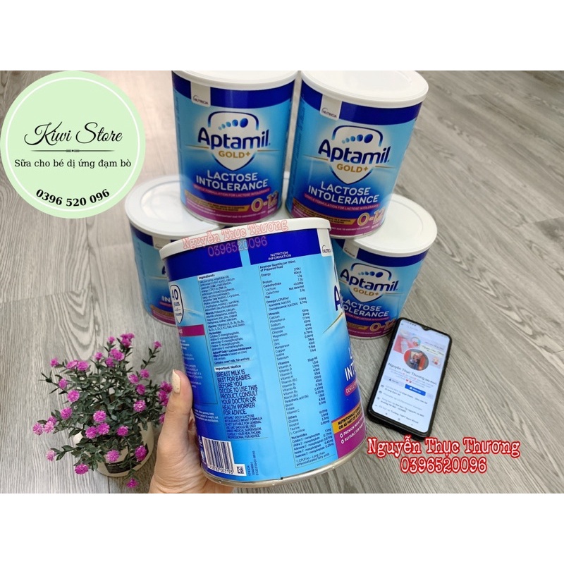 Sữa Aptamil Free Lactose Úc cho bé tiêu chảy, bất dung nạp Lactose 900gr